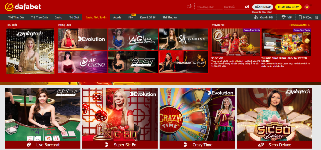 Hướng dẫn chơi casino trực tuyến Dafabet cho người mới